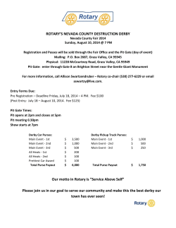 ROTARY`S NEVADA COUNTY DESTRUCTION DERBY Our motto in
