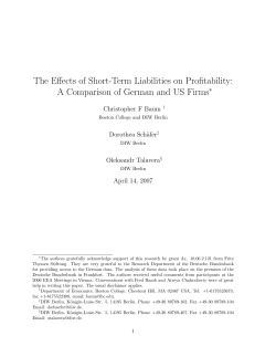 The Effects of Short-Term Liabilities on Profitability