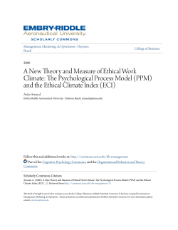 A New Theory and Measure of Ethical Work Climate