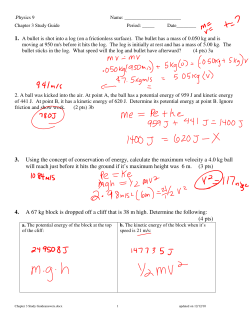 3. Using the concept of conservation of energy
