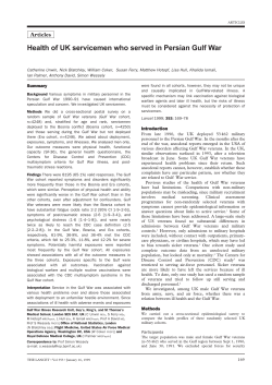 Health of UK servicemen who served in Persian Gulf War