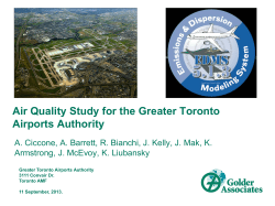 Air Quality Study - Toronto Pearson International Airport