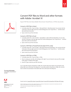 Convert PDF files to Word and other formats with Acrobat XI