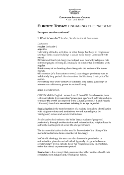 Europe Today: ENGAGING thE pREsENt