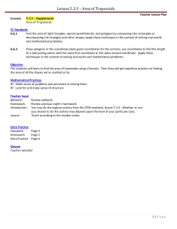 Lesson 5.3.3 &ndash; Area of Trapezoids