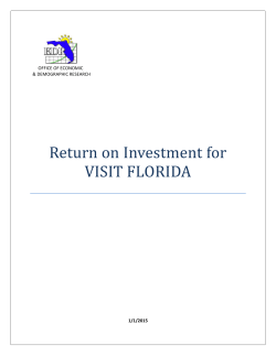 Return on Investment for VISIT FLORIDA