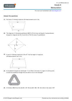 Grade 8 Mensuration
