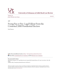 Legal Fallout From the Contested 2000 Presidential Election