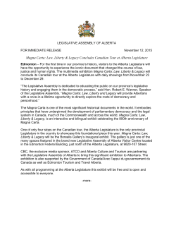 Magna Carta - Legislative Assembly of Alberta