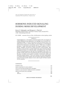 HORMONE-INDUCED SIGNALING DURING MOSS DEVELOPMENT