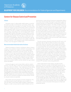 Centers for Disease Control and Prevention