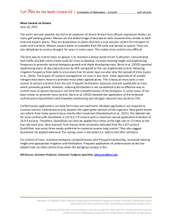 Moss control on greens - UNL Turf