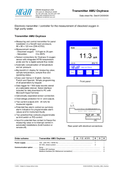 Datasheet Transmitter AMU Oxytrace