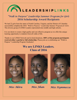 2016 Scholarship Awards