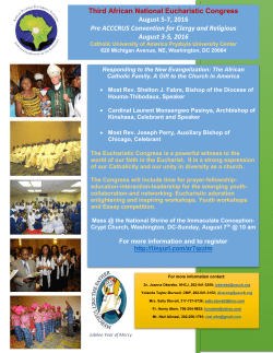 Third African National Eucharistic Congress August 5