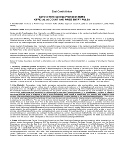 Zeal CU Save to Win Official Rules 2016-2