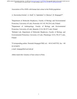 Association of five SNPs with human hair colour in the
