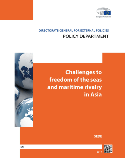 Challenges to freedom of the seas and maritime rivalry in Asia