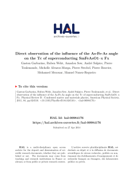 Direct observation of the influence of the As-Fe-As angle on the