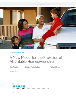 A New Model for the Provision of Affordable