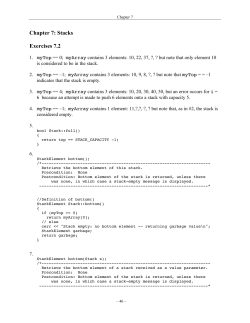 Chapter 7: Stacks Exercises 7.2