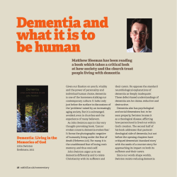 Dementia and what it is to be human