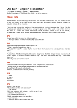 An T&aacute;in - English Translation