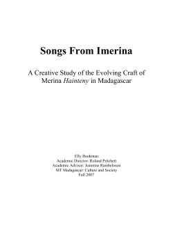 Songs From Imerina - SIT Digital Collections