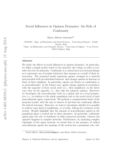 Social Influences in Opinion Dynamics: the Role of Conformity