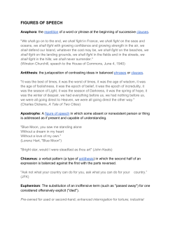 FIGURES OF SPEECH