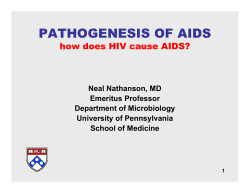 PATHOGENESIS OF AIDS