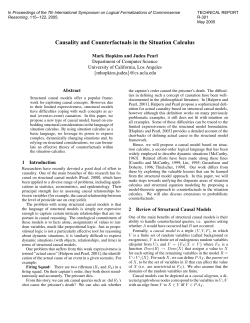 Causality and Counterfactuals in the Situation