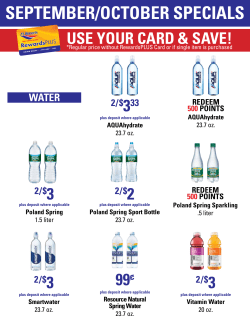 september/october specials