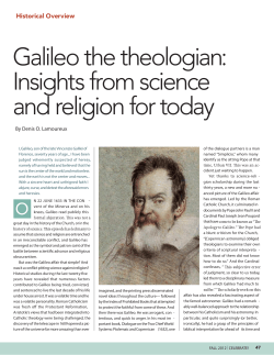 Galileo the theologian: Insights from science