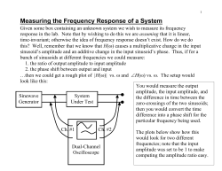 1 Measuring the Frequency Response of a System