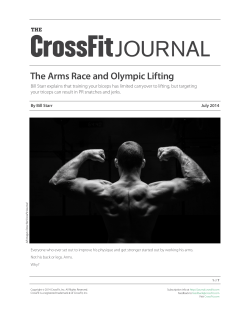 The Arms Race and Olympic Lifting