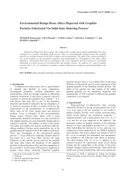 Environmental Benign Brass Alloys Dispersed