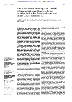 collagen defect resembling geroderma osteodysplastica, De Barsy