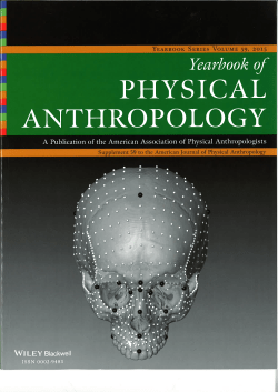 3. Virtual Anthropology. Yearbook of Physical Anthropology (2015)