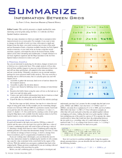 Summarize Information Between Grids