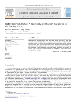Preferences with frames A new utility specification that allows for the