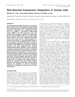 Site-directed transposon integration in human cells | Nucleic Acids