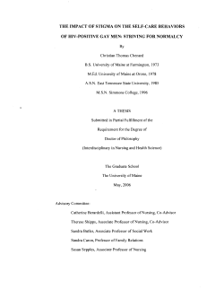 the impact of stigma on the self-care behaviors of hiv