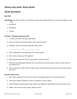 Study Guide - Our English Class