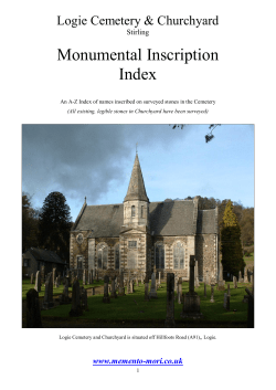 Monumental Inscription Index