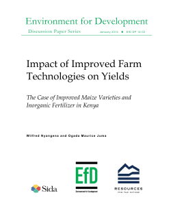 Impact of Improved Farm Technologies on Yields