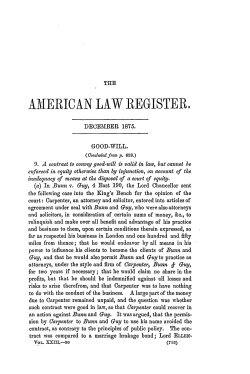 Good-Will (Concluded) - Penn Law: Legal Scholarship Repository