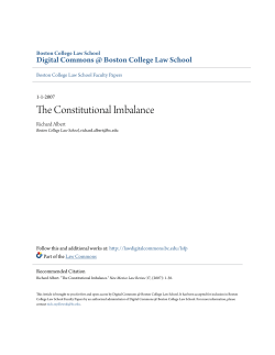 The Constitutional Imbalance - Digital Commons @ Boston College