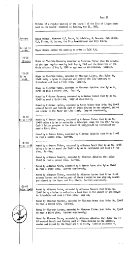 Page 32 Minutes of a regular meeting of the Council of the City of