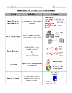 Place Value Blocks Prime Numbers Outcome Proper Fraction